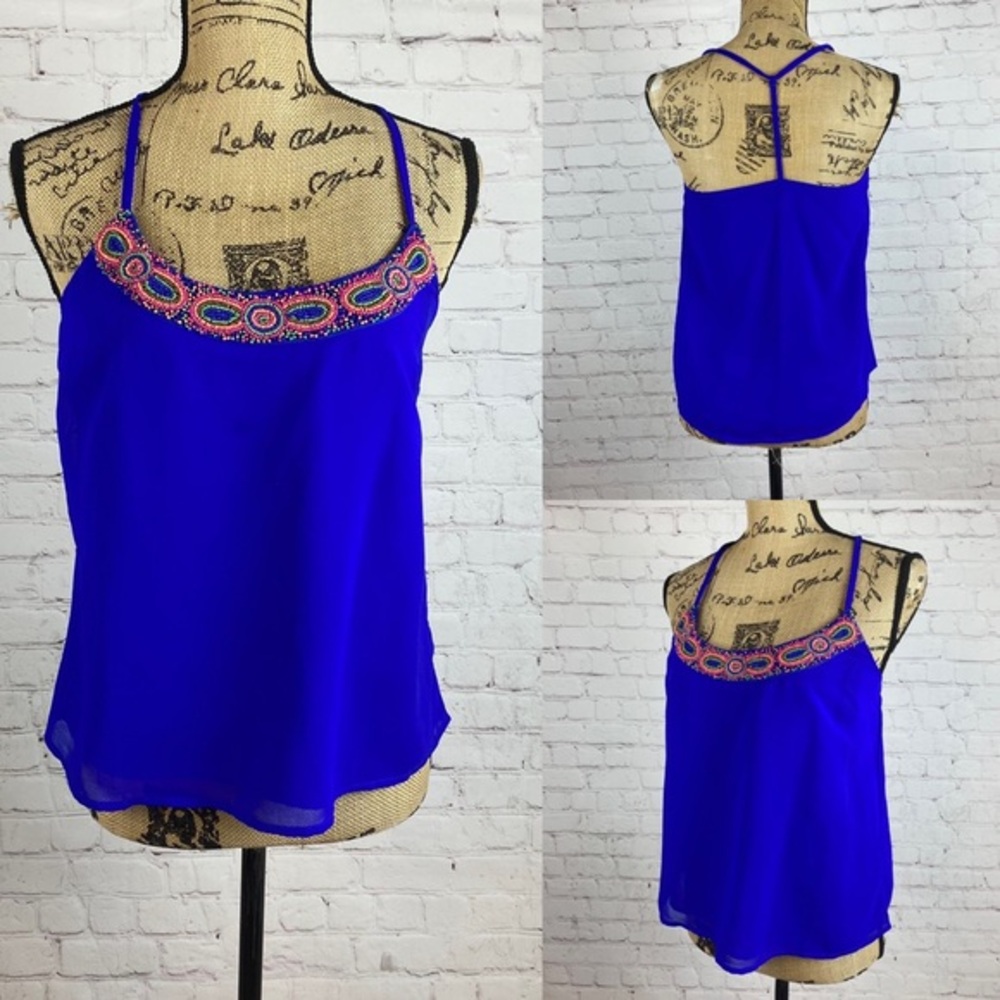 Charlotte Russe T Back Beadwork Top